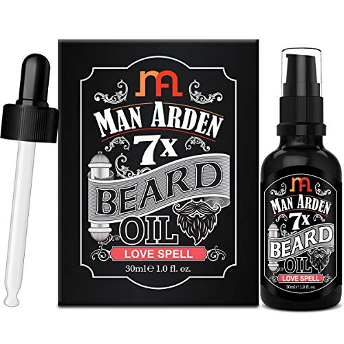 Man Arden 7X Beard Oil 30ml (Love Spell) – 7 Premium Oils Blend For Beard Growth & Nourishment