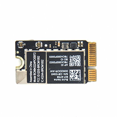 Padarsey Replacement WiFi Bluetooth Broadcom Air Port Card BCM943224PCIEBT2 Compatible for MacBook Air 11″ A1370 and 13″ A1369