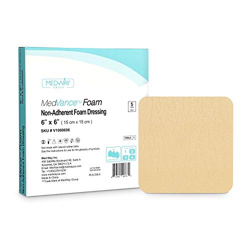MedVance TM Foam – Waterproof Non-Adhesive Hydrophilic Foam Dressing 6″X6″ Box of 5 dressings