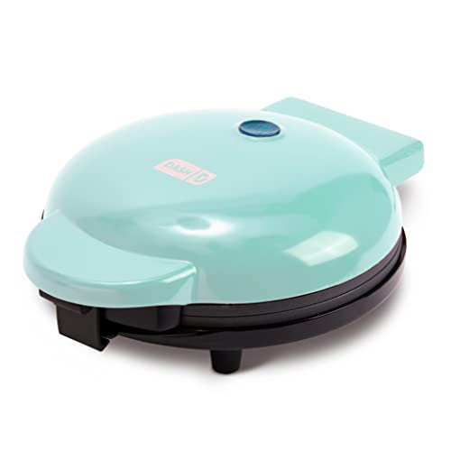 DASH Express 8” Waffle Maker for Waffles, Paninis, Hash Browns + other Breakfast, Lunch, or Snacks, with Easy to Clean, Non-Stick Cooking Surfaces – Aqua