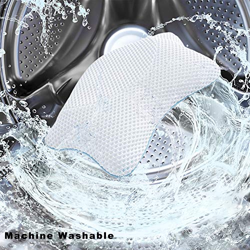 Non Slip Bath Pillow, Luxury Spa Bathtub Head & Neck Rest Support, Permeable Quick Drying Air Mesh Tub Pillow with 4 Large Suction Cups, Fits Any Tubs, Soft and Relaxing | The Storepaperoomates Retail Market - Fast Affordable Shopping
