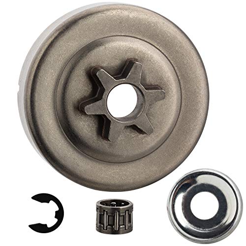 ANCIRS 3/8 6T Clutch Drum Sprocket Washer E-Clip Kit for Chainsaw MS170 MS180 MS210 MS230 MS250 017 018 021 023 025 1123 640 2003