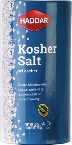 Haddar Kosher Salt 1 Pack (16oz) Made in Italy