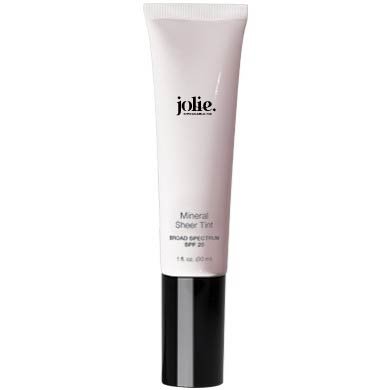 Jolie Mineral Sheer Tint SPF 20 Oil Free – Face Tinted Moisturizer – Hydration – Coverage – Sunscreen- Mineral Formula – Vegan (Sun Glow)