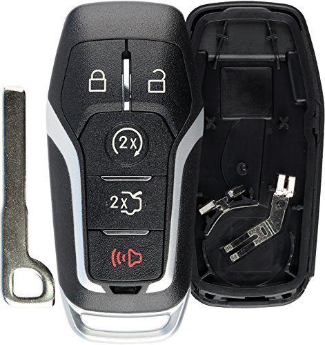 KeylessOption Keyless Entry Remote Smart Key Fob Shell Case for Ford Fusion Mustang Edge M3N-A2C31243800