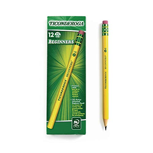 Dixon Ticonderoga DIX13308BN Beginner Pencil with Eraser – 3 Dozen