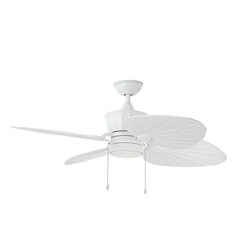 Home Decorators Collection YG618-WH Pompeo 52 in. LED Outdoor White Ceiling Fan