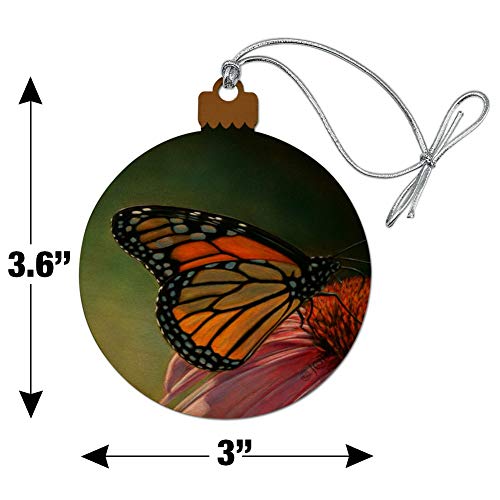 Monarch Butterfly and Coneflower Wood Christmas Tree Holiday Ornament | The Storepaperoomates Retail Market - Fast Affordable Shopping