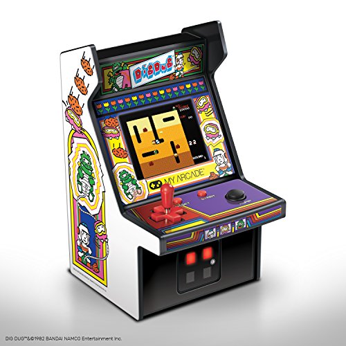 My Arcade Dig Dug Micro Player -Collectible Miniature-Fully Playable, 6.75 Inch Collectible, Color Display, Speaker, Volume Buttons, Headphone Jack (DGUNL 3221) – Electronic Games