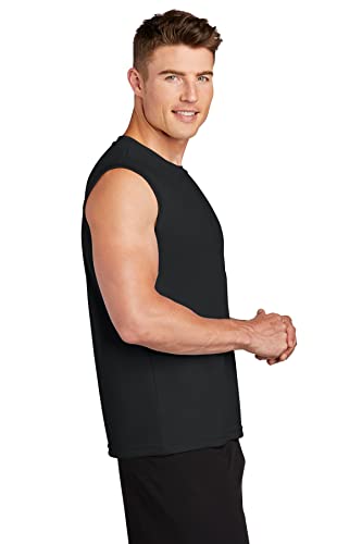 DRIEQUIP Mens Sleeveless Moisture Wicking Muscle T-Shirt-4XL-Black | The Storepaperoomates Retail Market - Fast Affordable Shopping