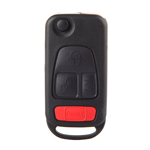 cciyu Keyless Entry Remote Smart Key Fob Shell Case 1994 Fit for Mercedes-Benz C220 2.2L 1994 Fit for Mercedes-Benz C220 L 4 Buttons NCZMB1K,2107601306,267102334