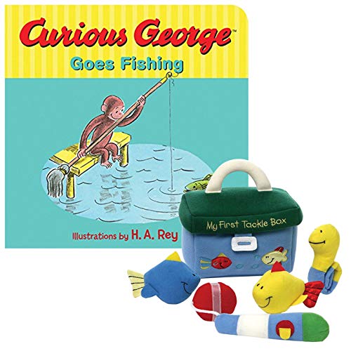 My First Tackle Box Playset Plush and Board Book Curious George Goes Fishing Set