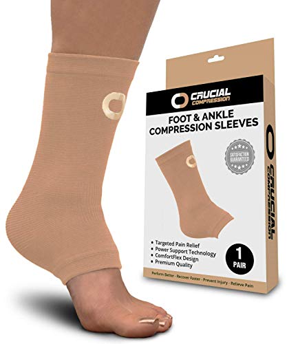 Ankle Brace Compression Sleeve for Men & Women (1 Pair) – Best Ankle Support Foot Braces for Pain Relief, Injury Recovery, Swelling, Sprain, Achilles Tendon Support, Heel Spur, Plantar Fasciitis Socks
