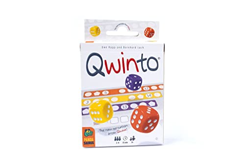 Qwinto Board Game | Fast-Paced Dice Game | Roll and Write Number Game | Pattern Building Game for Kids and Adults | Ages 8+ | 2-6 Players | Average Playtime 15 Minutes | Made by Pandasaurus Games