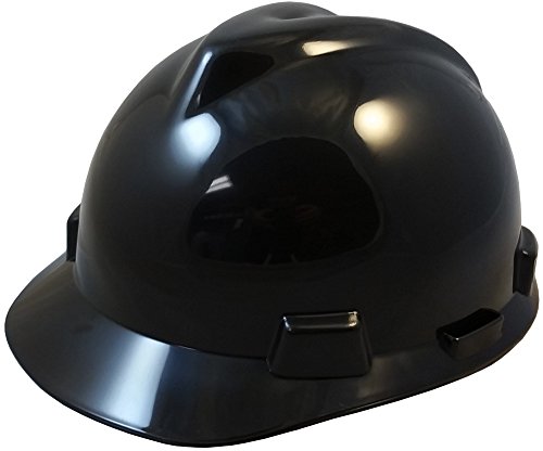 MSA V-Gard One Touch Suspensions Cap Style Hard Hats with Tote Bag – Black