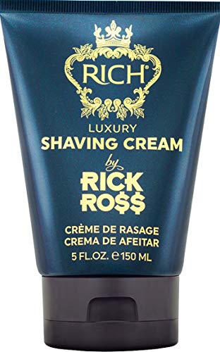 RICH by Rick Ross Luxury Shaving Cream For Men – Smooth Shave with Less Irritation – Gently Scented – Sulfate, Paraben & Mineral Oil Free, 5 Fluid Ounces