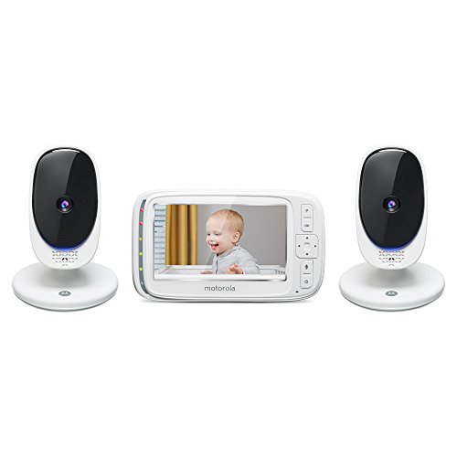 Motorola Comfort 50-2 Video Baby Monitor 5″ LCD Color Display and 2 Cameras with Digital Zoom, Two-Way Audio, Infrared Night Vision and 5 Soothing Lullabies