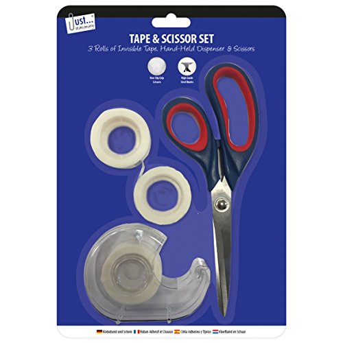 Just Stationery 6168 Tape with Scissor Set