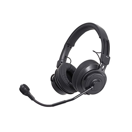 Audio-Technica BPHS2 Broadcast Stereo Headset with Hypercardioid Dynamic Boom Microphone Black