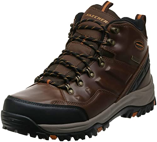 Skechers Men’s RELMENT-TRAVEN Hiking Boot, dkbr, 12 Wide US