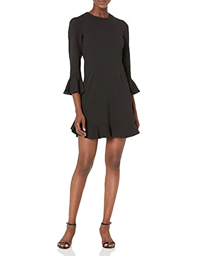 Jill Jill Stuart Women’s Ruffle Sleeve Detail Dress, Black, 2