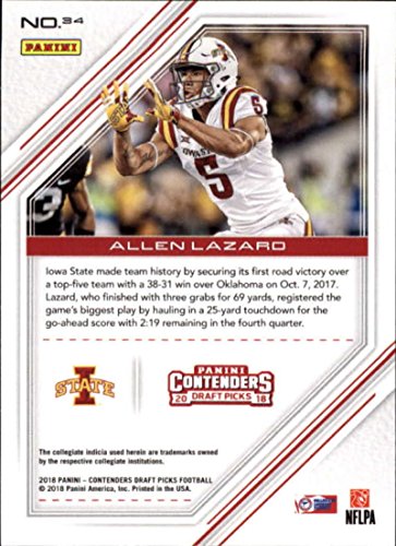2018 Panini Contenders Draft Picks Game Day Tickets #34 Allen Lazard Iowa State Cyclones Football Card | The Storepaperoomates Retail Market - Fast Affordable Shopping