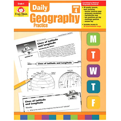 Evan-Moor EMC3713-A1 Daily Geography Practice Book, Grade 4