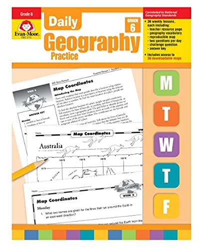 Evan-Moor EMC3715-A1 Daily Geography Practice Book, Grade 6