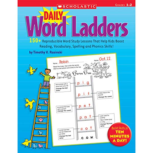Scholastic SC-9780545074766-A1 Daily Word Ladders Book, Grades 1-2