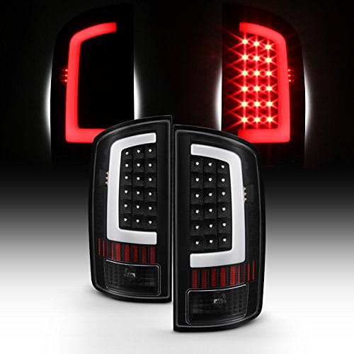 AKKON – For 03-06 Dodge Ram 1500 2500 3500 LED DRL Light Tube Black Tail Brake Light Lamp Assembly