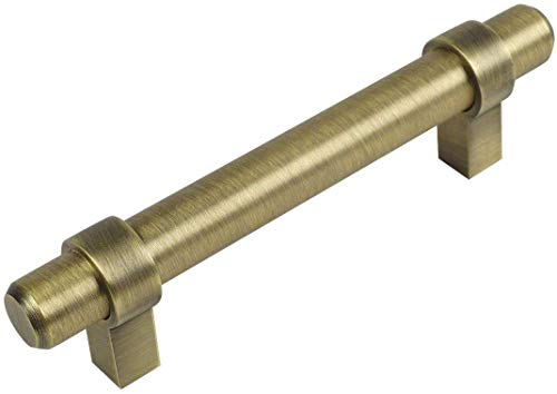 Cosmas® 161-2.5BAB Brushed Antique Brass Contemporary Bar Cabinet Handle Pull – 2-1/2″ Inch (64mm) Hole Centers