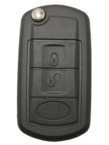 Key Fob Case Shell Fit for Land Rover LR3 Discovery Range Rover Sport Flip Keyless Entry Remote Car Key Fob Cover Replacement Key Casing