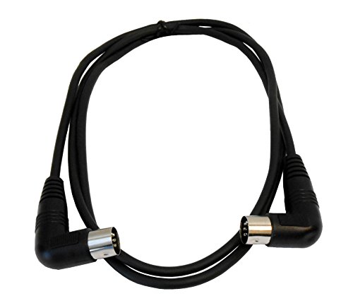 Audio2000’S S2051 MIDI Cable with Right-Angled Connectors and Double Shield, 5 Feet