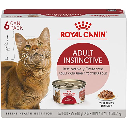 Royal Canin Adult Instinctive Thin Slices in Gravy Wet Cat Food Multipack, 3 oz., Count of 6, 6 CT