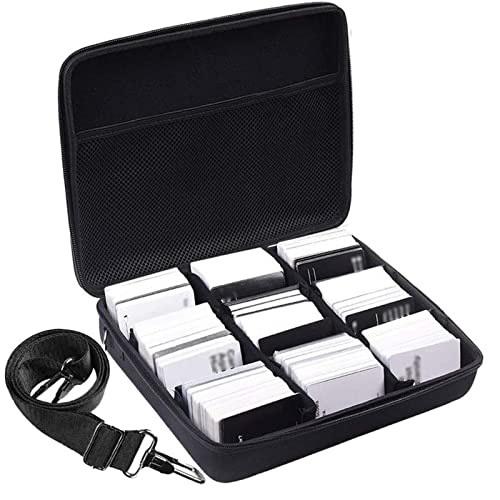 Large Football Card Game Case Storage Holder for 2500+ Cards, Fits for Main Card for C. A. H, Baseball Basketball Sport Card Box for PM TCG, for TMG,and More Card Games-(Bag Only)(Black)
