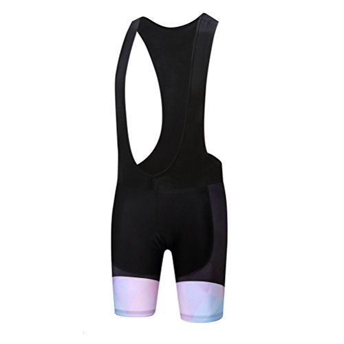 Uriah Women’s Cycling Bib Shorts Black 3D Coolmax Gel Padded Black Blue Size M(CN)
