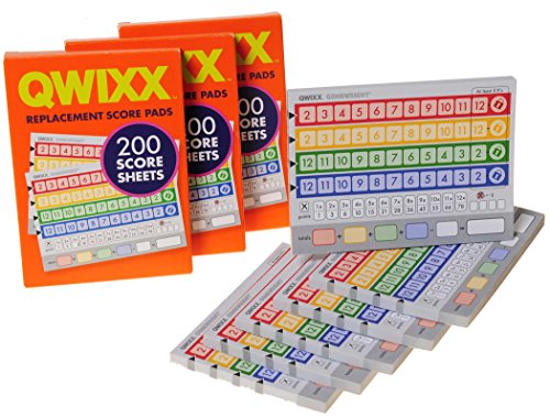 Qwixx, Replacement Score Cards Action Game 3 Pack