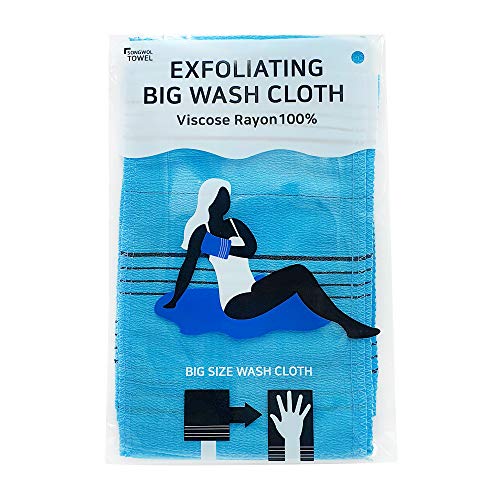 Songwol Korean Exfoliating Large Viscos Bath Gloves Blue (5 Pcs)