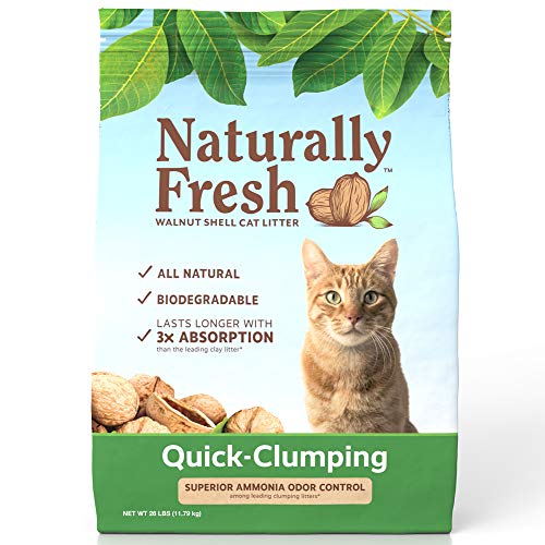 Naturally Fresh Cat Litter – Walnut-Based Quick-Clumping Kitty Litter, Unscented , 26 lb (23001)