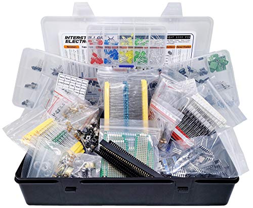 Electronic Component Assortment, Resistors, Capacitors, Inductors, Diodes, Transistors, Potentiometer, IC, LED, PCB, 2200 pcs