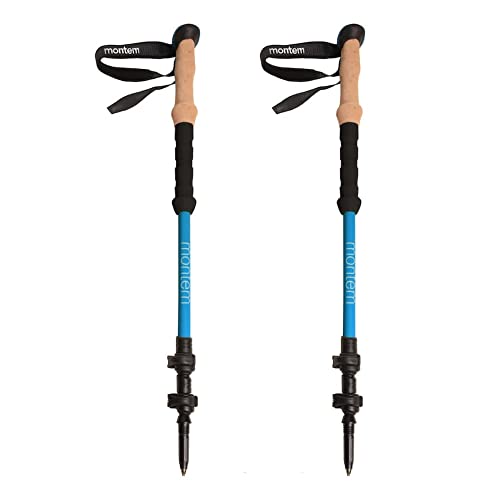 Montem Ultra Light 100% Carbon Fiber Trekking, Walking, and Hiking Poles for Backpacking Gear – One Pair (2 Poles) – Lightweight, Quick Locking, and Ultra Durable