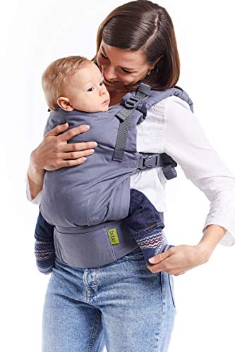Boba X Baby Carrier – Adjustable Infant Carrier for Newborn to Toddler, Front and Backpack Babywearing 7 to 45 lbs, Ergonomic Baby Carrier with Crossable Straps and Padded Shoulders (Gray)