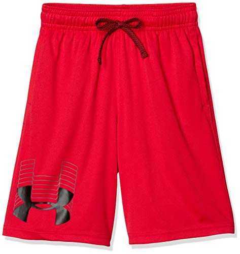 Under Armour Boys’ Prototype Logo Shorts , Red (600)/Black , Youth X-Small