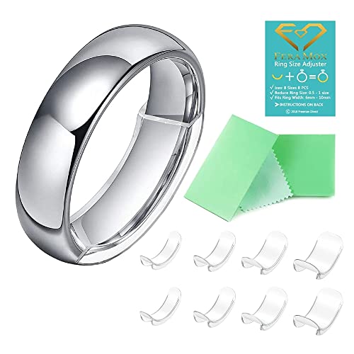 Invisible Ring Size Adjuster for Loose Rings Ring Adjuster Fit Wide Rings with Jewelry Polishing Cloth