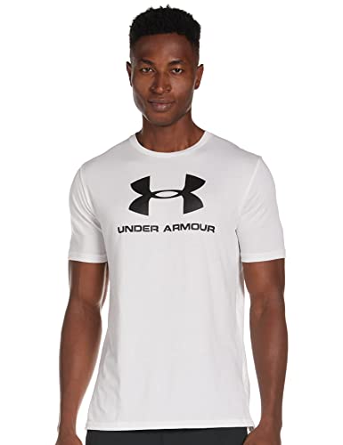 Under Armour mens Sportstyle Logo Short-sleeve T-shirt , White (100)/Black , XX-Large