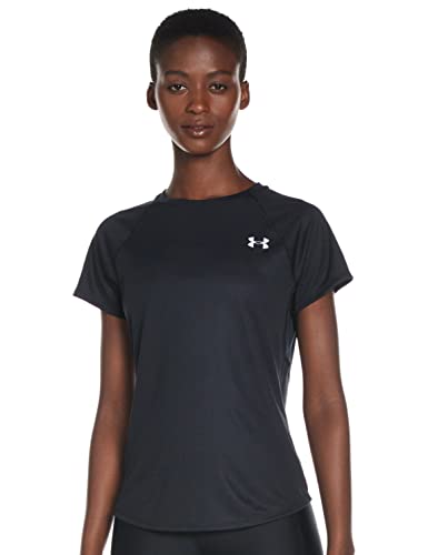 Under Armour Women’s Speed Stride Short-Sleeve T-Shirt , Black (001)/Reflective , Large