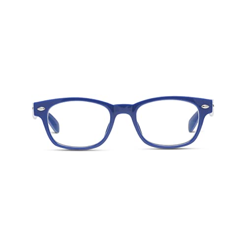 Peepers by PeeperSpecs unisex-adult Clark Reading Glasses, Blue, 49 mm, 2.5