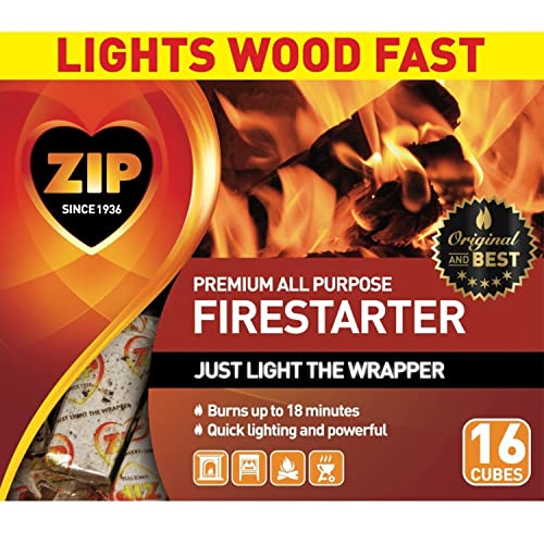 ZIP Premium All Purpose Wrapped Firestarters 16 Pack