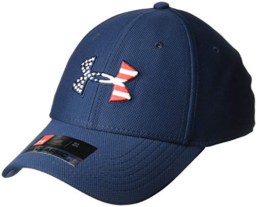 Under Armour Men’s Freedom Blitzing Cap , Academy Blue (408)/Red , X-Large/XX-Large
