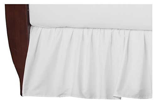 American Baby Company Ultra Soft Microfiber Ruffled Crib Skirt, White, for Boys and Girls